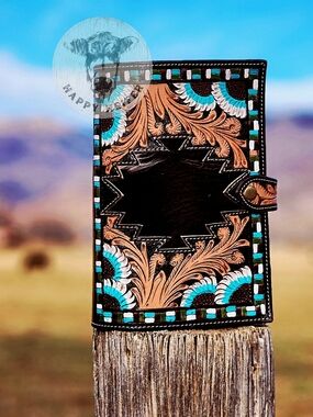 Genuine Cowhide And Handtooled Leather Bible Cover